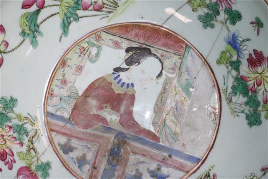 A collection of Chinese 18th century and later bowls and a vase vase height 42cm